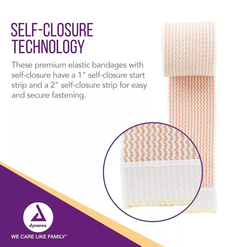 Dynarex Elastic Bandage with Self Closure 2" x 5yds -