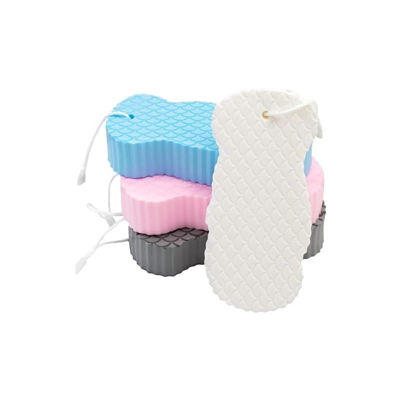 Esponja Exfoliante Corporal JIAQCN 4 Piezas para Piel Sensible y