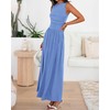 BTFBM Summer Maxi Dresses for Women 2025 Sleeveless Casual Ruched