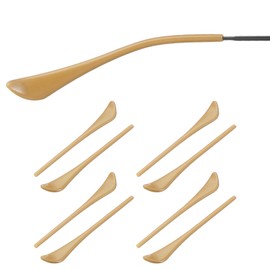 PATIKIL 4 Pairs Eye Glass Replacement Temples, Plastic Anti-Slip Eyeglass End Tips Glasses Retainers Fits 1.4mm for Round Thin Metal Eyeglass Sunglasses Temple, Style2 Yellow