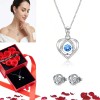 VENXPON - Regalos Para Mujer,collar Y Aretes Corazón Mujer Con