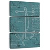 ElephantStock - Coastal Blueprint II Wall Art - Vertical Multi