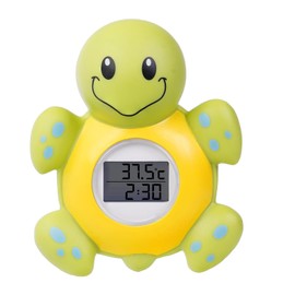 Baby Bath Thermometer, New Upgraded Digital Water Thermometer with 3 Color Backlight and Temperature Warning, Safe Bath Floating Toy for Babies and Toddlers (Turtle)