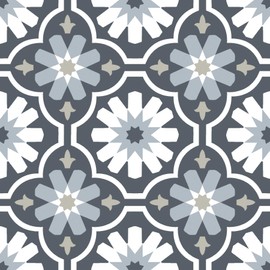 FloorPops FP2944 Sevilla Peel & Stick Floor Tiles, Multicolor