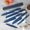Wanbasion 7 Piece Blue Kitchen Knife Set with Magnetic Strip,