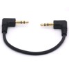 Short 3.5mm Right Angle Cable, Gold Plated 90 Degree 3.5