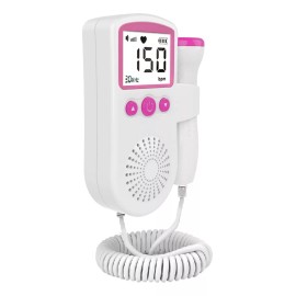 Shuang.W Monitor Fetal Doppler Latidos Fetales Corazón Bebé Color Blanco Rosa