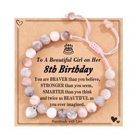 POWWA 8 Year Old Girl Birthday Gift, Girls Birthday Gifts Age 8-10, Jewelry for Teen Girls, Gifts for 8 Year Old Girls, Girls Gifts Age 8-10, Birthday Gifts for 8 Year Old Girl