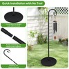 63 Inch Shepherds Hooks for Outdoor Indoor with Round Base