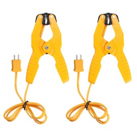 2 pcs Pipe Clamp Thermocouple K-Type Thermocouple Sensor Temperature Lead Pipe Clamp, 13/8", -40-200℃. HVAC Tool, Thermometer, Klein Temperature Clamp.