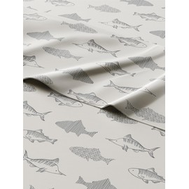 Kids Twin XL Size Fish Bed Sheets - 3 Piece Fish Sheet Set - Sea Animal Themed Bedding - Soft, Cute & Cozy - Breathable & Machine Washable - Ocean Animal Bed Set for Boys, Girls, Teens and Toddlers