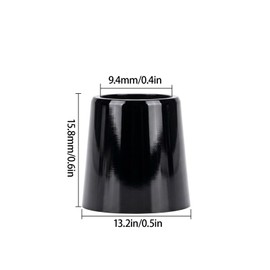 Lunarthos 12 Pack Solid Black Golf Iron Ferrules for .355 & .370 Tapered Shafts – Multiple Length Options (0.500", 0.750", 1.000") for Iron & Wedge Re-Shafting