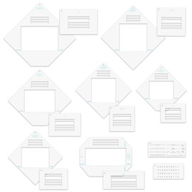 17pcs/Set Envelope Maker Guide Set Envelope Tear Templates All-in-One Envelope Making Tools for Card Making Envelope Makers Crafting Supplies