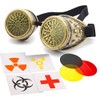 4sold (TM Steampunk Antique Copper Cyber Goggles Led Rave Goth