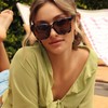 DIFF Meredith Designer Oversized Square Sunglasses for Women UV400 Polarized