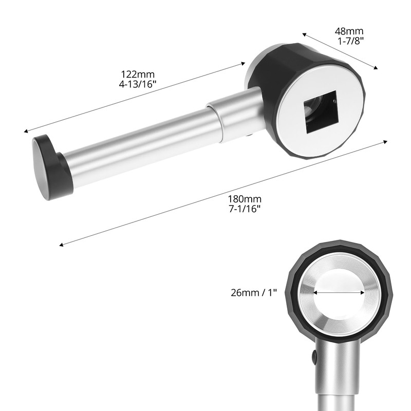 QWORK Handheld Magnifier 10x with 3 LEDs and Measuring Scale,