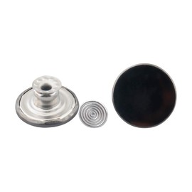 ALLinONE Vintage Brass Jeans Button Replacement Suspender Button (Black - 10 Sets)