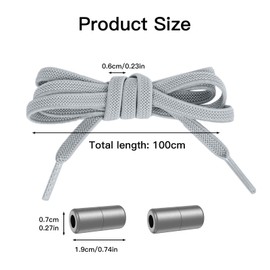 Schnürsenkel Ohne Binden, 6 Paar Elastische Schnürsenkel mit Metallkapsel, Schnürsenkel Schleifenlose Schuhbänder mit Kapseln, No Tie Shoelaces für Sneaker, Laufschuhe, Sporschuhe(6 Farben)