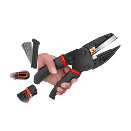 Multipurpose Heavy Duty Scissors All Purpose Utility Industrial Scissors - 6-in-1 Cutter with Safety Lock, Non-Slip Handle, and Thread Trimming - Perfect for Soft Pipe, Fibre, Wood, Iron Wire, Box