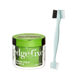 KISS COLORS & CARE Maximum Hold Edge Fixer, Non-Greasy Gel Formula Infused With Biotin B7, 24 Hour Hold, ‘Pineapple’ Scented, 3.38 Fl. Oz. (100 ml)