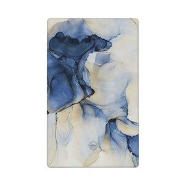 Navy Blue Marble 1 Gang Wall Plate Single Blank Light Switch Cover Decorative Socket Covers Faceplates for Electrical Outlets Wallpalte Receptacle Switch Plates for Kitchen Home Bathroom Bedroom