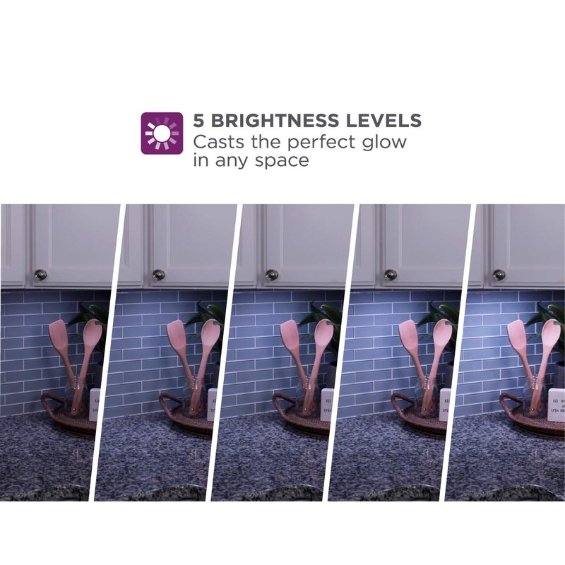 PureOptics LED 5-Pack Color Changing LED Puck Light Kit with