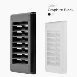 HVAC OV 5-Pack 4" x 4" (Outer Size) Square Air Vent Cover – Black Plastic Vent Deflector - Screen Mesh, Surface Mount Wall Ceiling – Cold Air Return Soffit Air Vent Cover - Register Indoor Outdoor