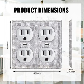 Shiny Rhinestones Wall Plates Double Socket Light Switch Cover Plate Decorative Wall Plate Toggle Outlet Covers