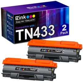 E-Z Ink Compatible Toner Cartridge Replacement for Brother TN-433 TN433 TN433bk TN431 Compatible with HL-L8260CDW HL-L8360CDW MFC-L8610CDW MFC-L8900CDW (2 Pack, Black)