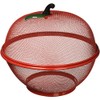 Style Asia Apple-Shaped Basket, Mesh Fruit Holder, Red