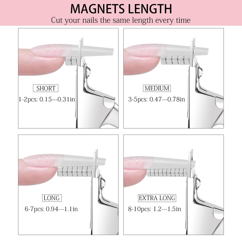 C12rtive Acrylic Nail Clipper with Magnets,Nail Clippers Acrylic Nail Cutter,Nail