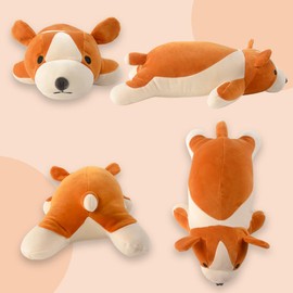 JEMA Hugging Pillow, Animal Cushion, Animal, Huggable Pillow, Stuffed Toy, Cute, Mochi, Fluffy, Cute, Healing, Sleeping, Present, Beagle, Approx. 21.7 inches (55 cm)