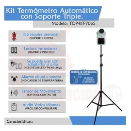 Kit Termometro Automatico Gb-100 Con Soporte Tripie V3                                                                                                