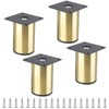 Bivethoi 4pcs Modern Stainless Steel Furniture Legs, 4 Inch /