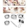 10PCS Stainless Steel Dumpling Maker Dumpling Mold Set and Cutter
