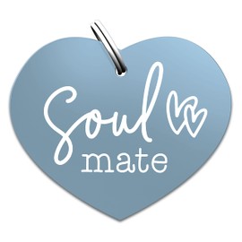 Soulhorse Brand Horse Pony Dogs Lucky Tag Horse Tag Gücksbringer Guardian Angel Saddle Heart Bridle Bridle Breastplate Key Ring Talisman for Animals and People (Soulmate, Blue)