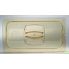 Rubbermaid 1/2 Gastronorm Hard Cover with Peg Hole - Amber