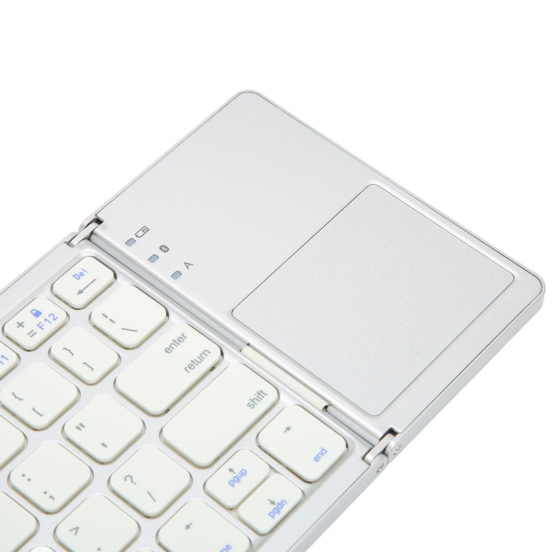 Foldable Bluetooth Keyboard 63 Keys Metal Ultra Thin Mini Folding