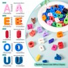 Pandahall 50Pcs Acrylic Vowel Letter Slider Charms Chunky Alphabet Letter