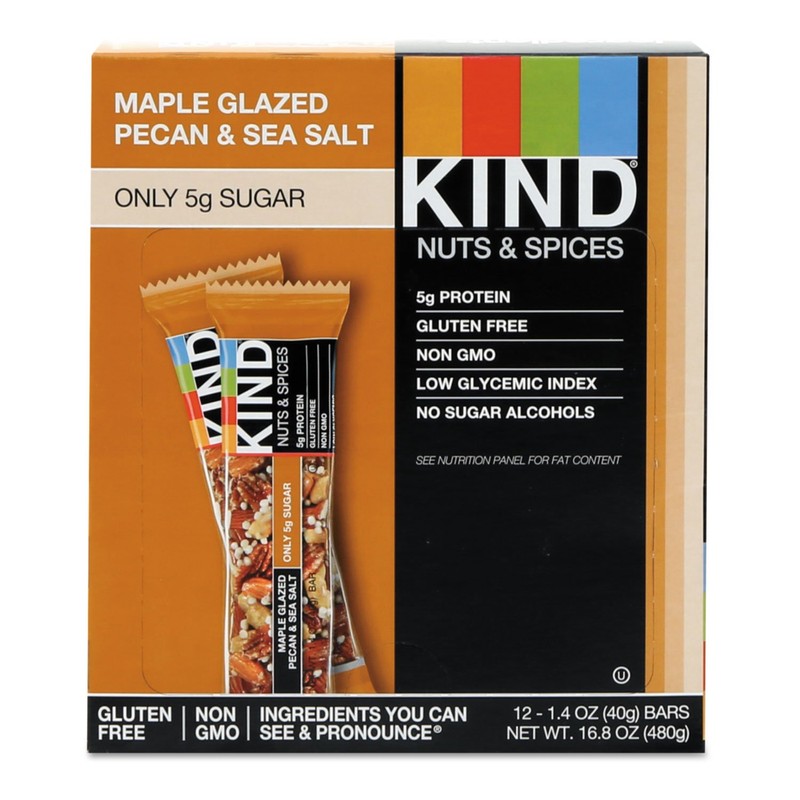 Kind Maple Glazed Pecan and Sea Salt Bar, 1.4 Ounce