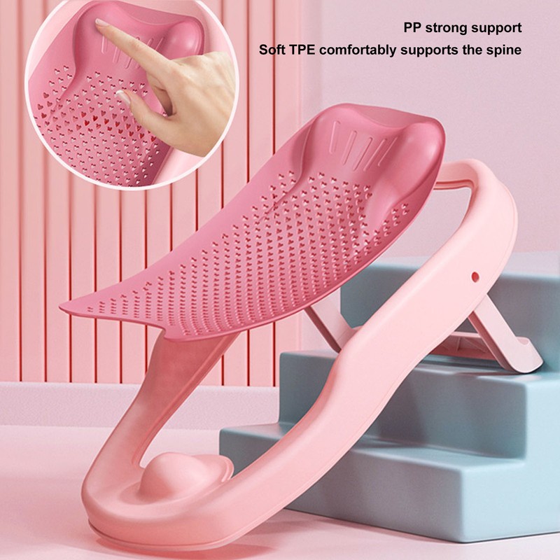 Baby Bath Support Home Foldable Ergonomic Heart Shaped Hollow Pattern
