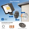 CINOTON 55W LED Flood Light 3CCT (3000K/4000K/5000K), 7700LM Dusk-to-Dawn Photocell