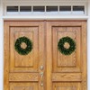 12-Inch Boxwood Wreath - Round UV Resistant Artificial Spring, Summer,