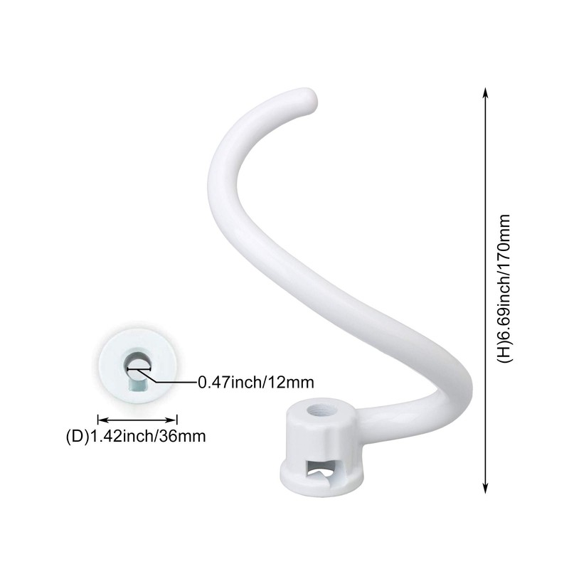 Mxfans Coated Metal Dough Lift Mixer Hook Replacement for KitchenAid