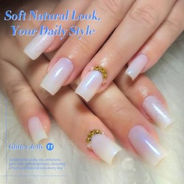 Born Pretty UV Nagellack Milky White Shimmer Glitzer 15ml - Gel Nagellack UV Jelly Transparent Natur UV LED Soak off Manicure Gel Lacquer Varnish