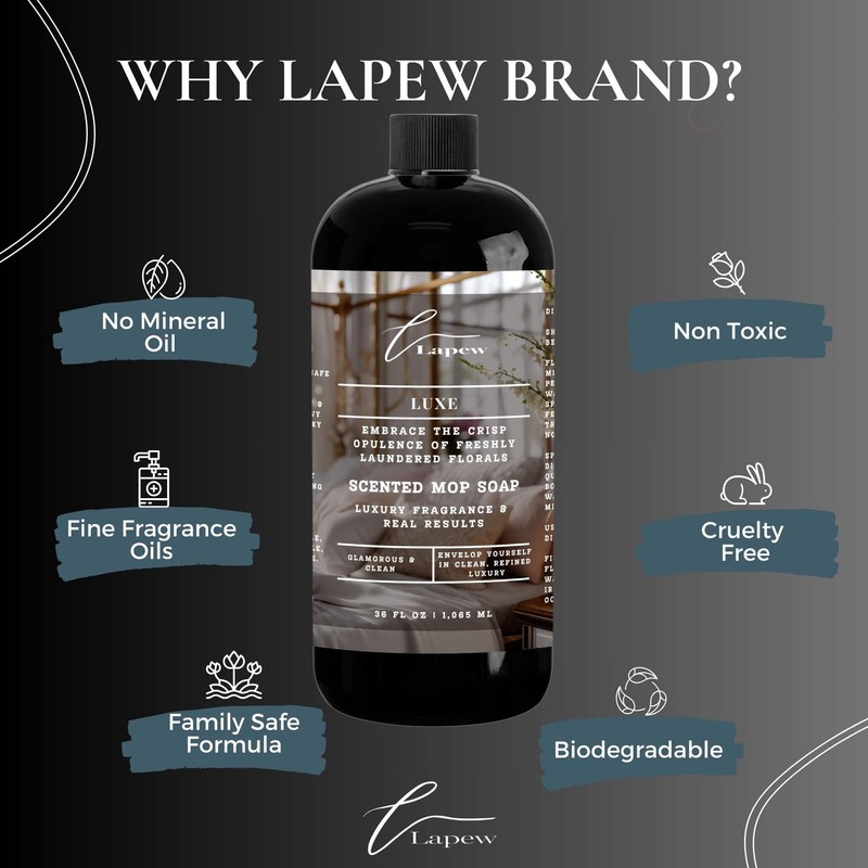 Lapew Luxe Scented Mop Soap Concentrate 36 oz | Premium