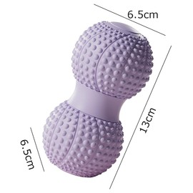 Peanut Massage Ball, Double Lacrosse Massage Roller Ball for Back Neck Shoulder Spine Legs HIPS, Myofascial Release, Trigger Points, Muscle Knots, and Yoga Therapy (Purple)