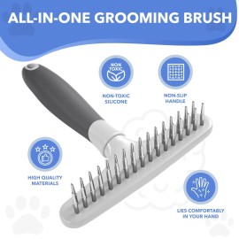 Dogi Dog rake deshedding dematting Brush Comb - Undercoat rake for Dogs, Cats, mat...