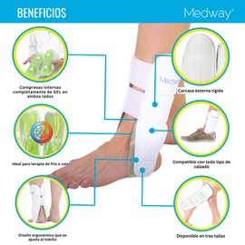 MEDWAY | Férula para Tobillo de GEL Color Blanco