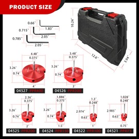 YATOINTO 04529 for PPRK6 Plastic Pipe Fitting Reamer, PVC Pipe Reamer Kit, PVC Fitting Saver Contains 3/4",1",1-1/2",2",3",4" Aluminum Head Fit into Standard 1/2" Drill for PVC, CPVC, PPR or ABS